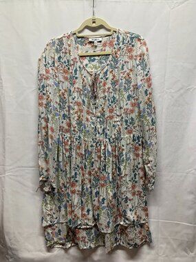 William Rast Devondra Floral Boho Festival Flowy Dress Medium (KH133)